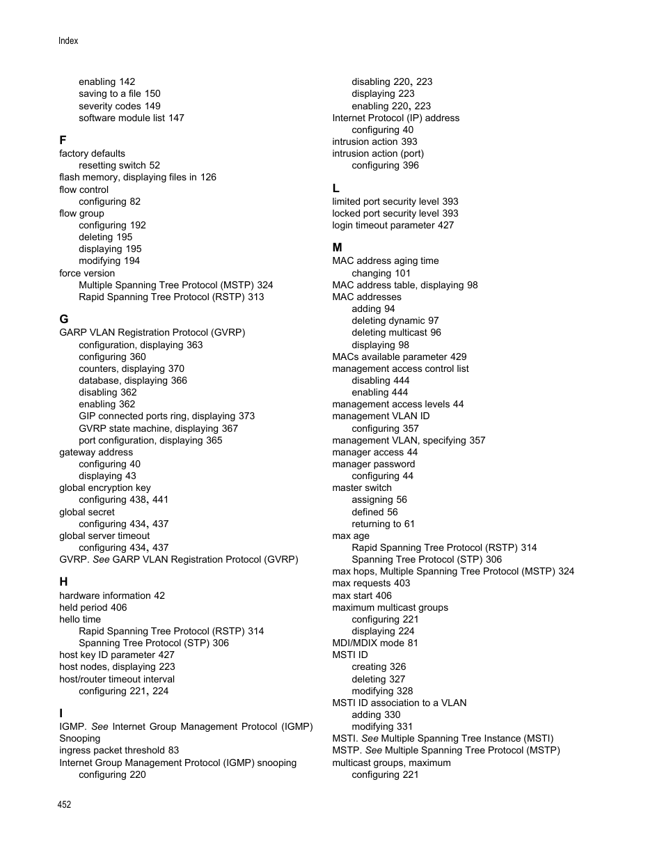 Allied Telesis AT-S63 User Manual | Page 452 / 456