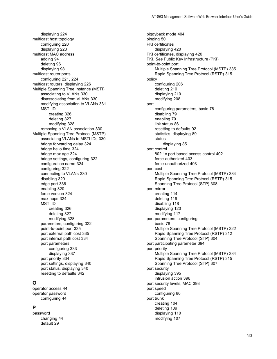 Allied Telesis AT-S63 User Manual | Page 453 / 456