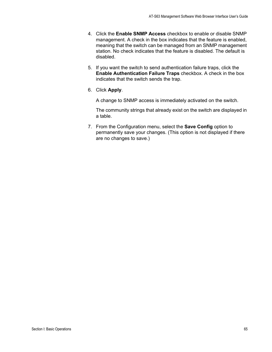 Allied Telesis AT-S63 User Manual | Page 65 / 456