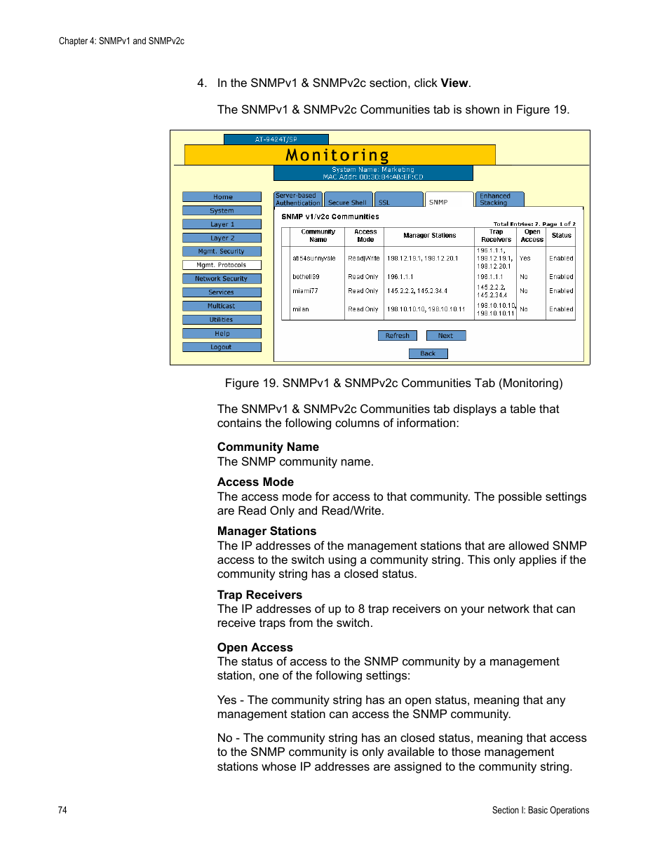 Allied Telesis AT-S63 User Manual | Page 74 / 456