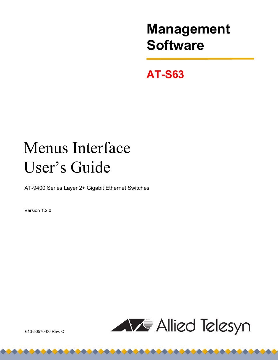 Allied Telesis AT-S63 User Manual | 902 pages