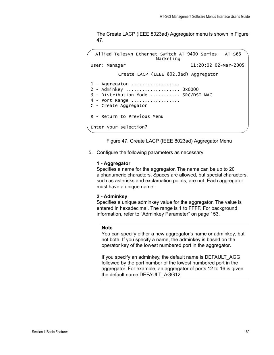 Allied Telesis AT-S63 User Manual | Page 169 / 902