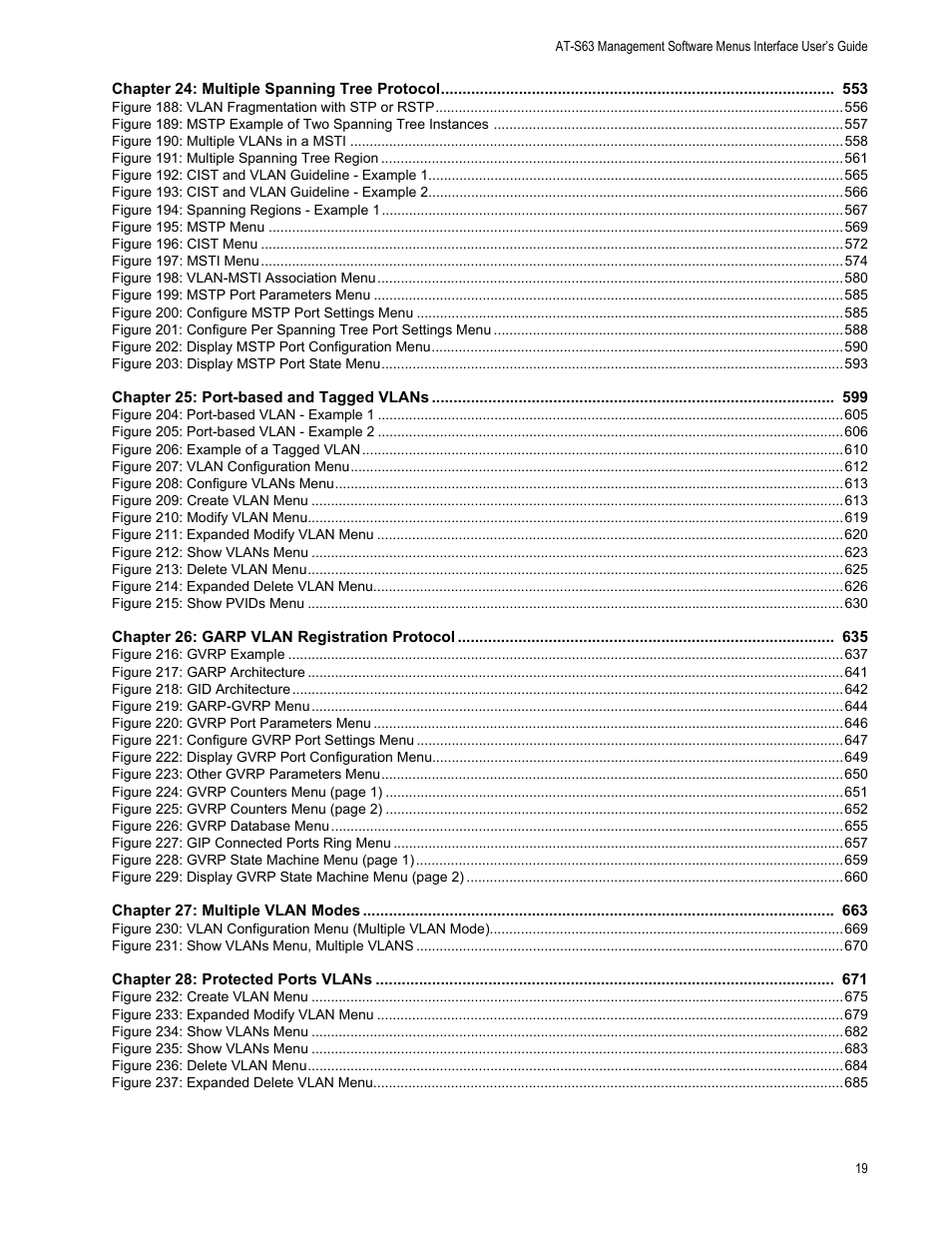 Allied Telesis AT-S63 User Manual | Page 19 / 902