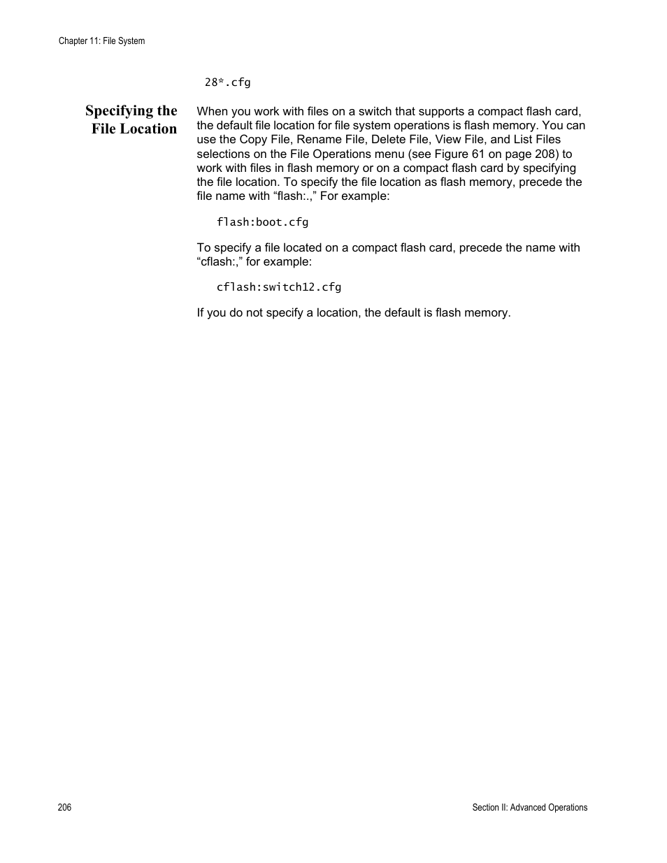 Specifying the file location | Allied Telesis AT-S63 User Manual | Page 206 / 902