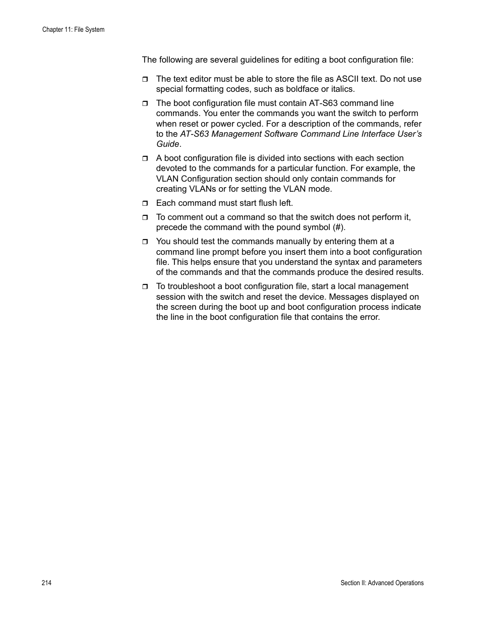 Allied Telesis AT-S63 User Manual | Page 214 / 902