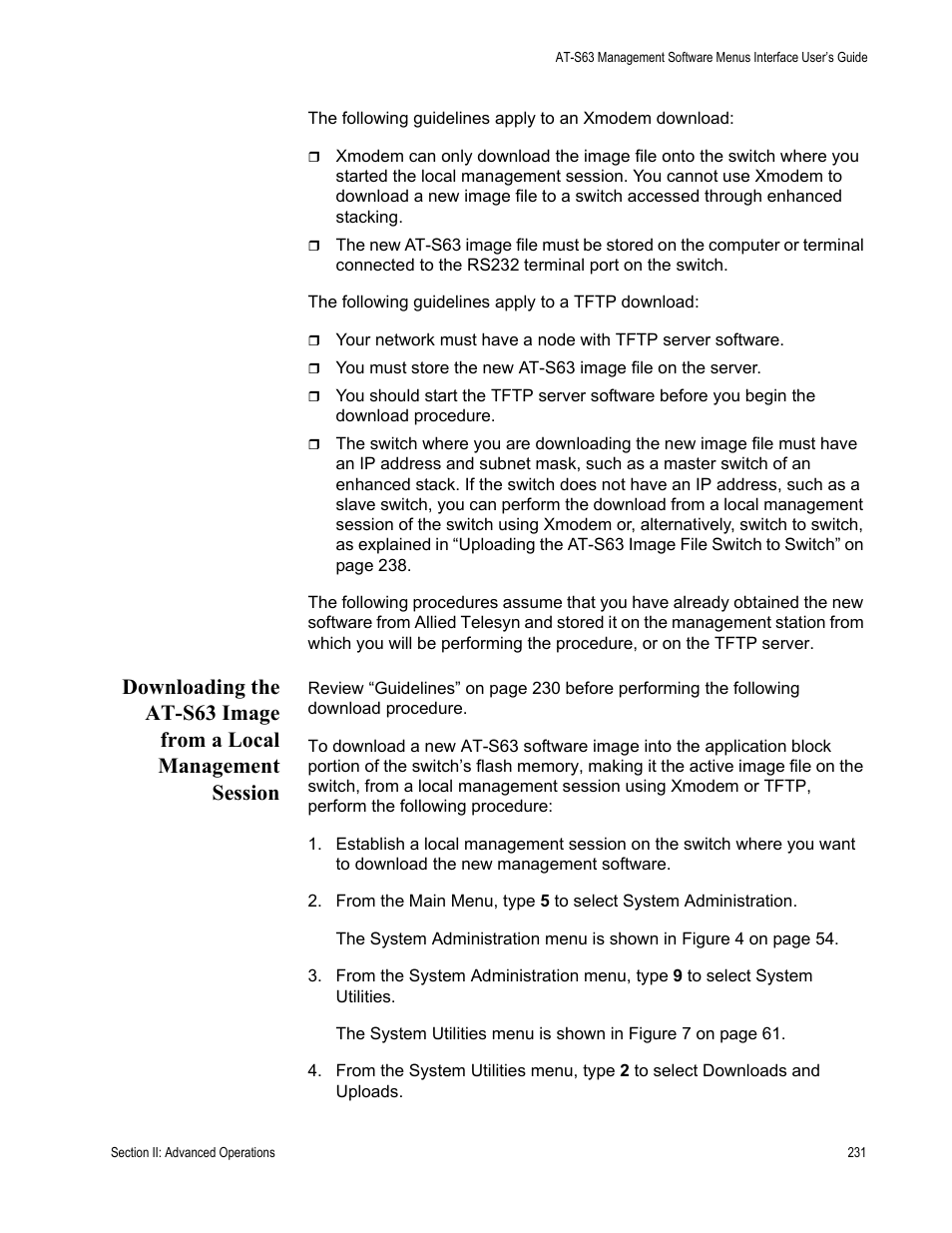 Allied Telesis AT-S63 User Manual | Page 231 / 902