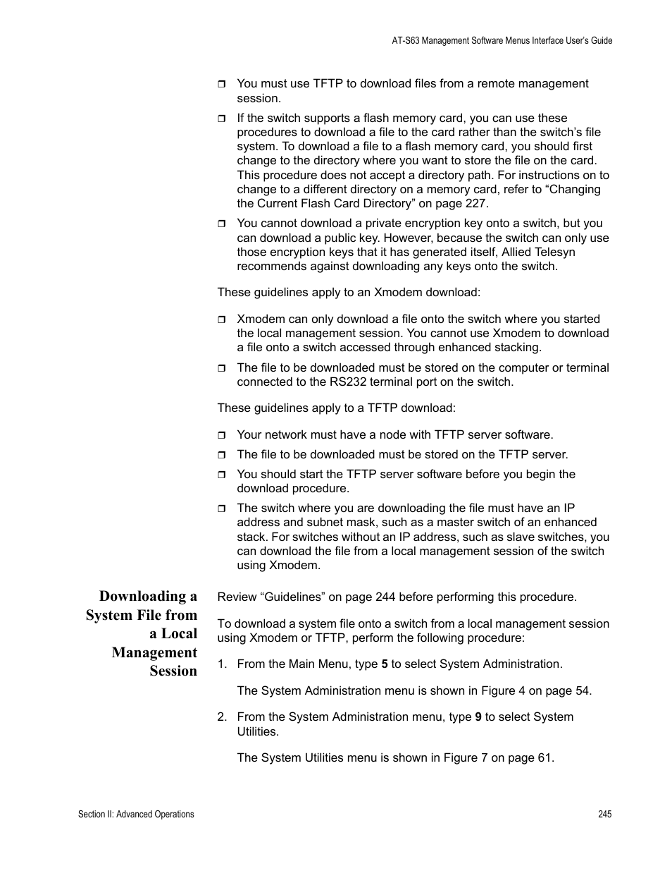 Allied Telesis AT-S63 User Manual | Page 245 / 902