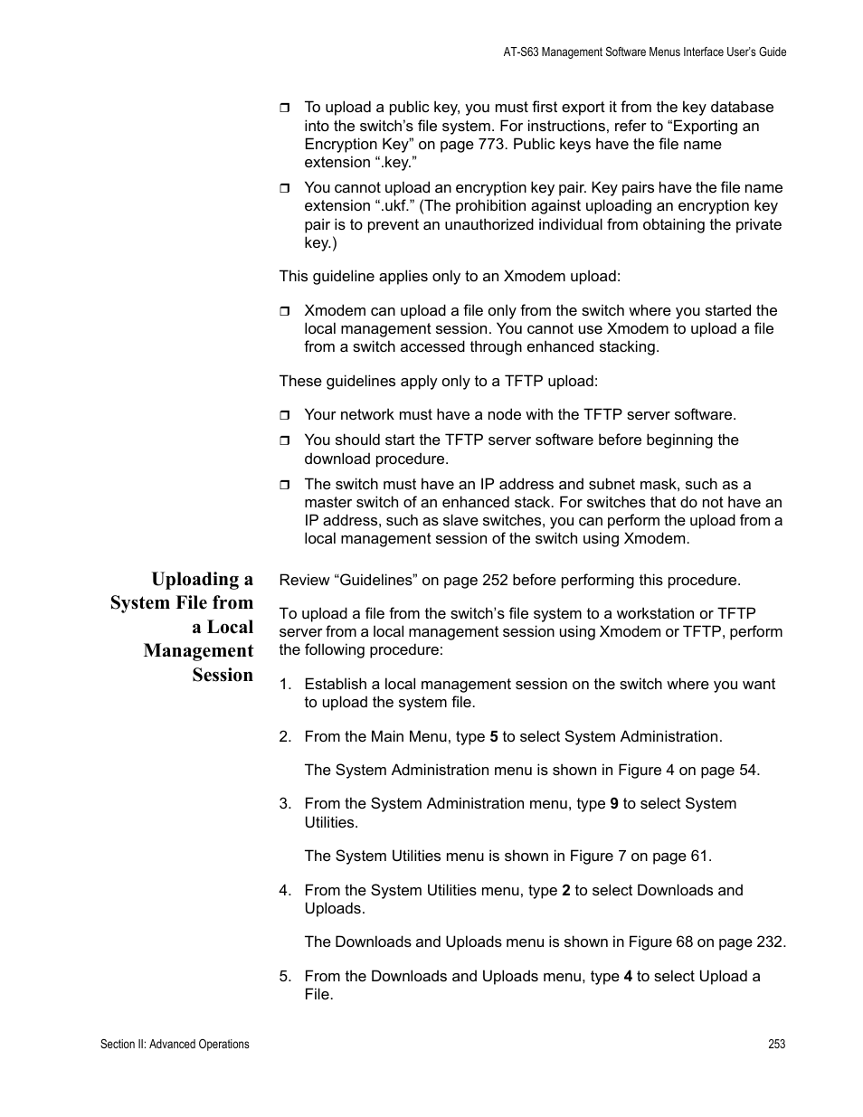 Allied Telesis AT-S63 User Manual | Page 253 / 902