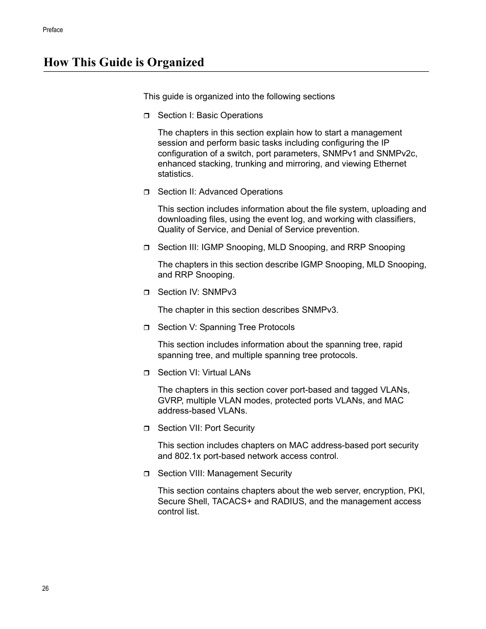 How this guide is organized | Allied Telesis AT-S63 User Manual | Page 26 / 902