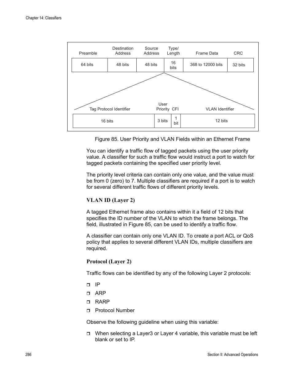 Vlan id (layer 2), Protocol (layer 2) | Allied Telesis AT-S63 User Manual | Page 286 / 902