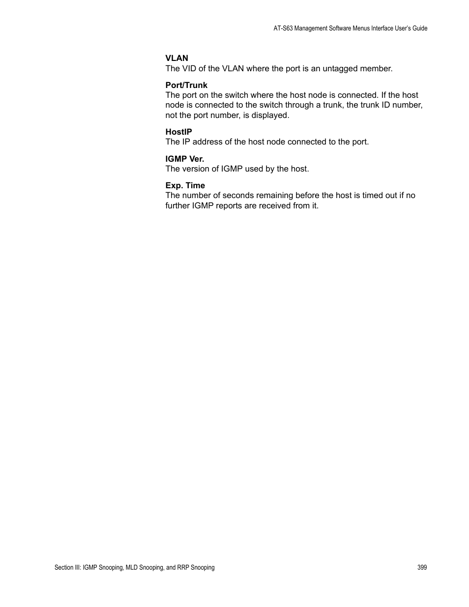 Allied Telesis AT-S63 User Manual | Page 399 / 902
