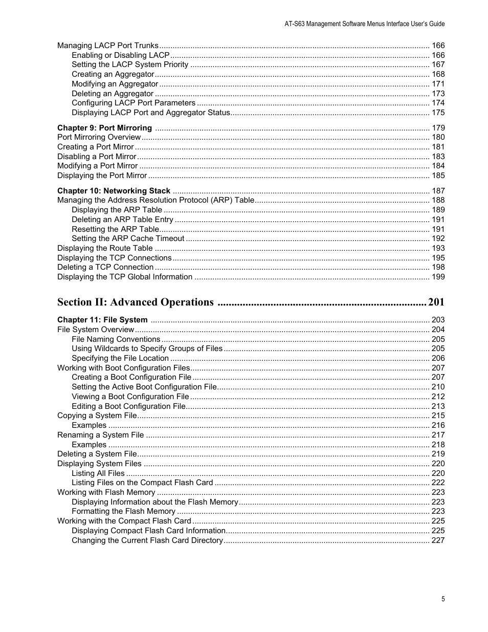 Allied Telesis AT-S63 User Manual | Page 5 / 902