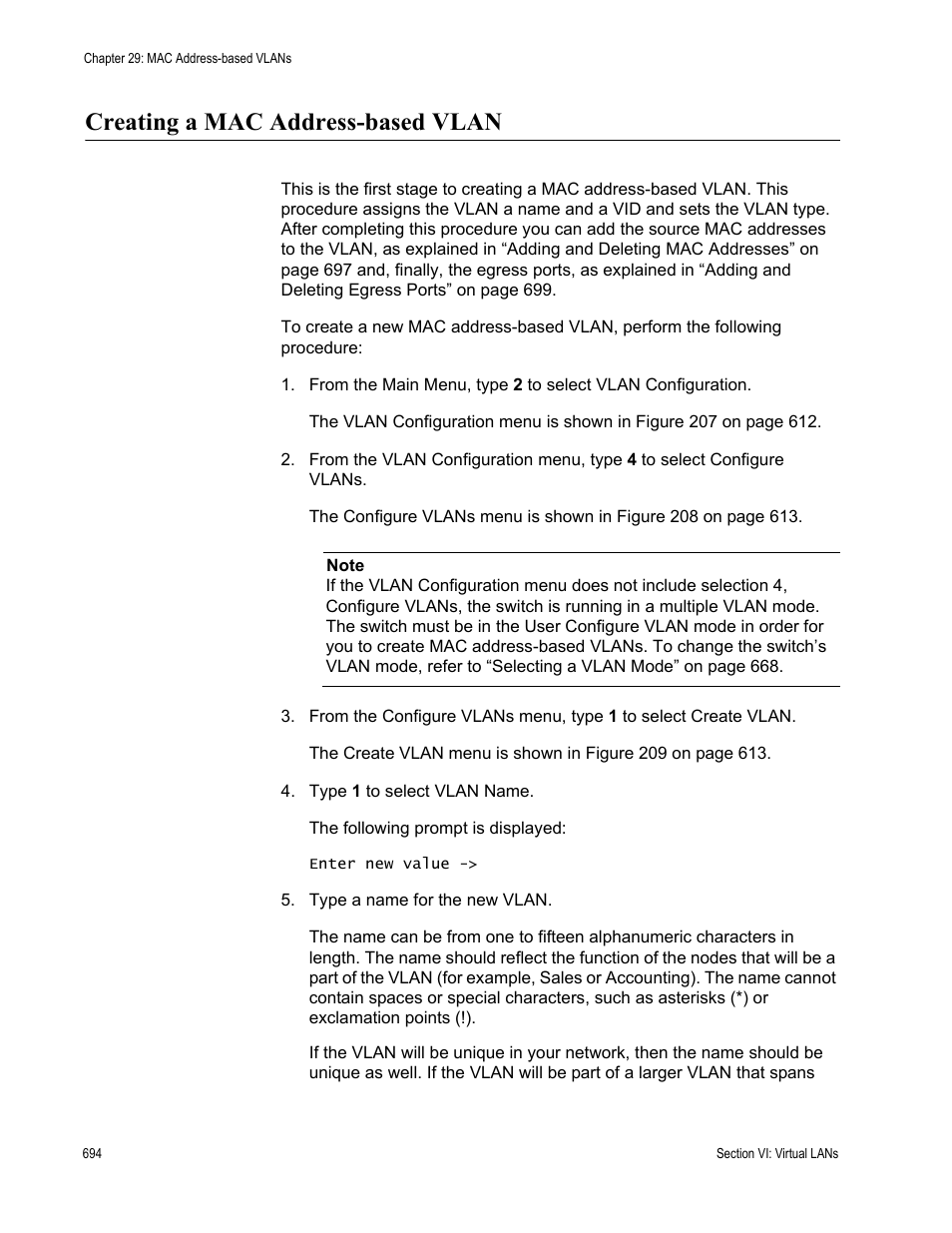 Creating a mac address-based vlan | Allied Telesis AT-S63 User Manual | Page 694 / 902