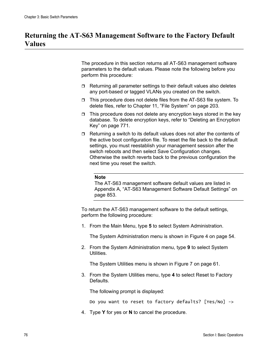 Allied Telesis AT-S63 User Manual | Page 76 / 902