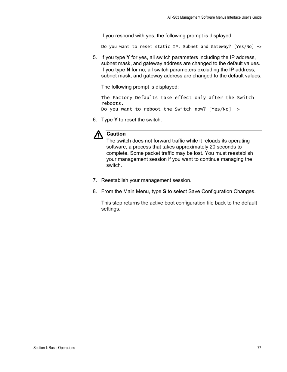 Allied Telesis AT-S63 User Manual | Page 77 / 902