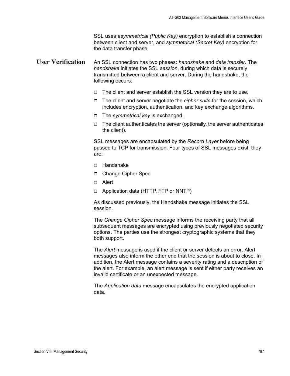 User verification | Allied Telesis AT-S63 User Manual | Page 787 / 902