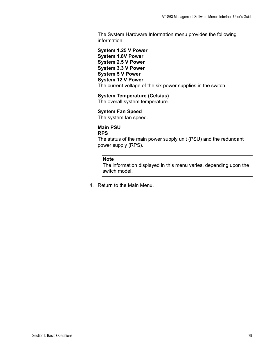 Allied Telesis AT-S63 User Manual | Page 79 / 902