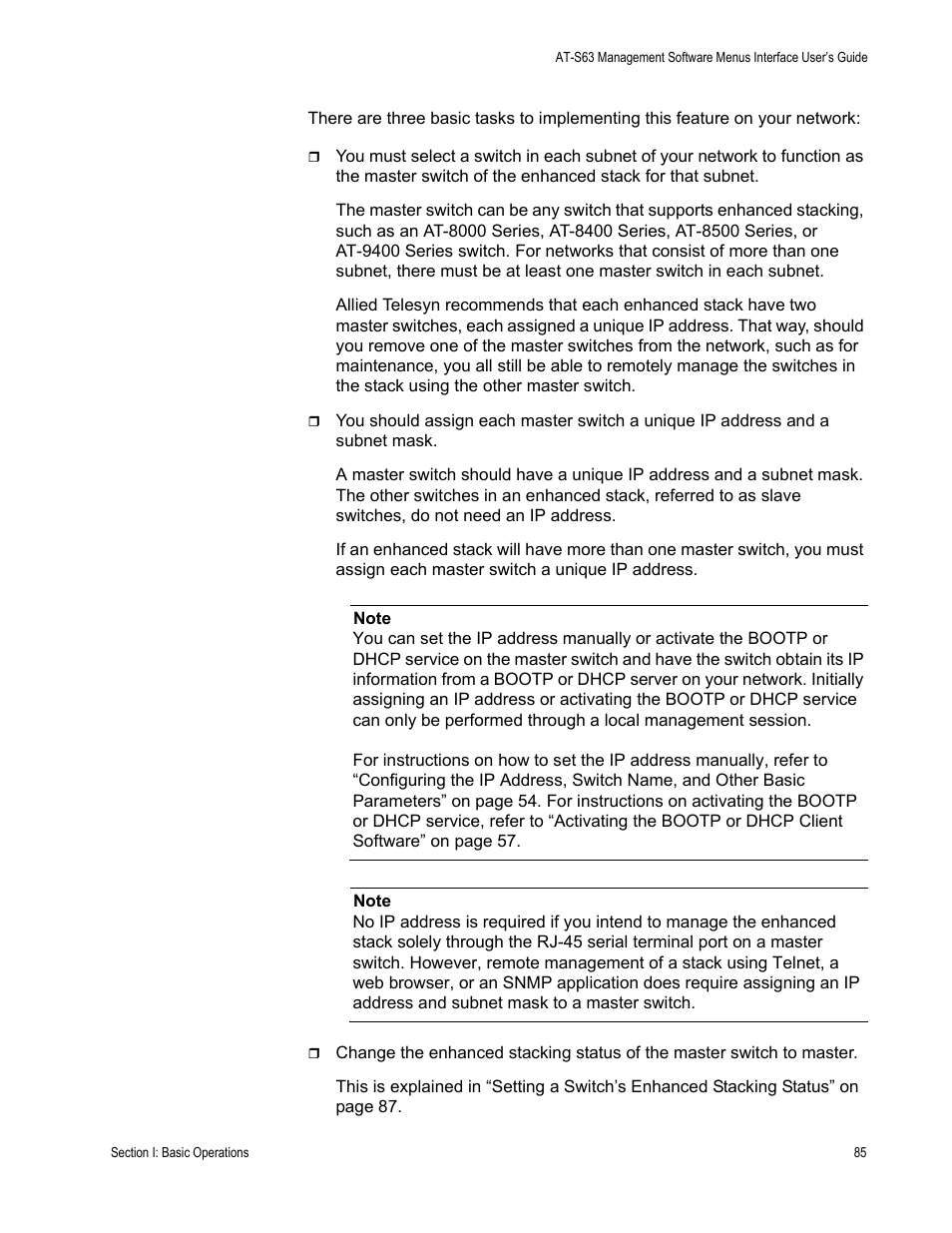 Allied Telesis AT-S63 User Manual | Page 85 / 902