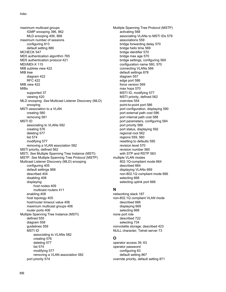 Allied Telesis AT-S63 User Manual | Page 896 / 902