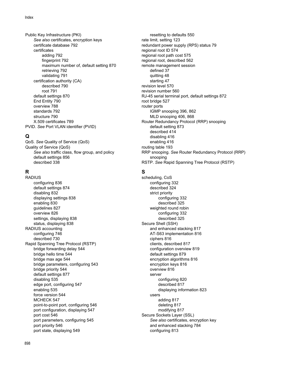 Allied Telesis AT-S63 User Manual | Page 898 / 902