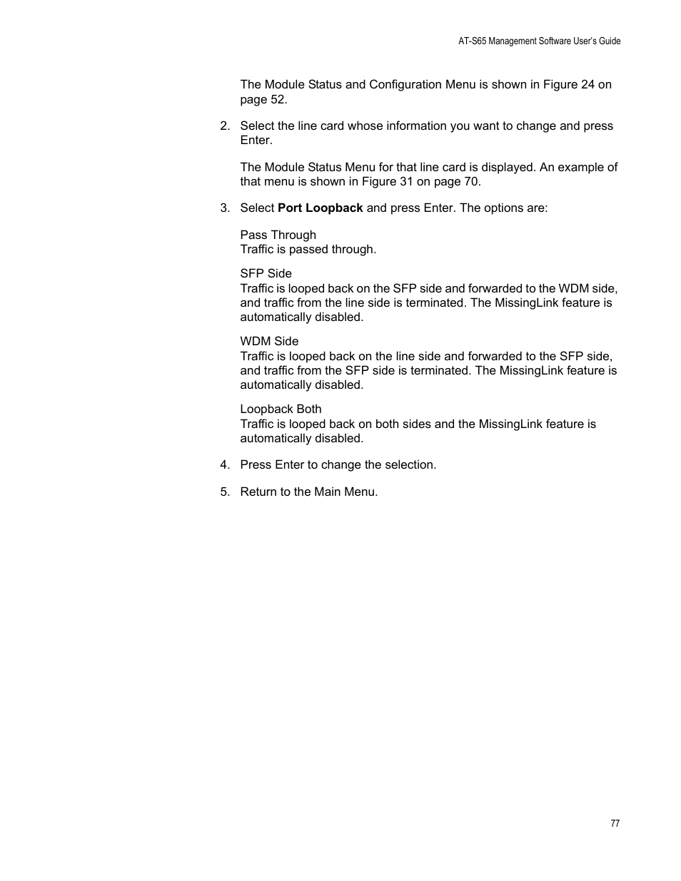 Allied Telesis AT-S65 User Manual | Page 77 / 98