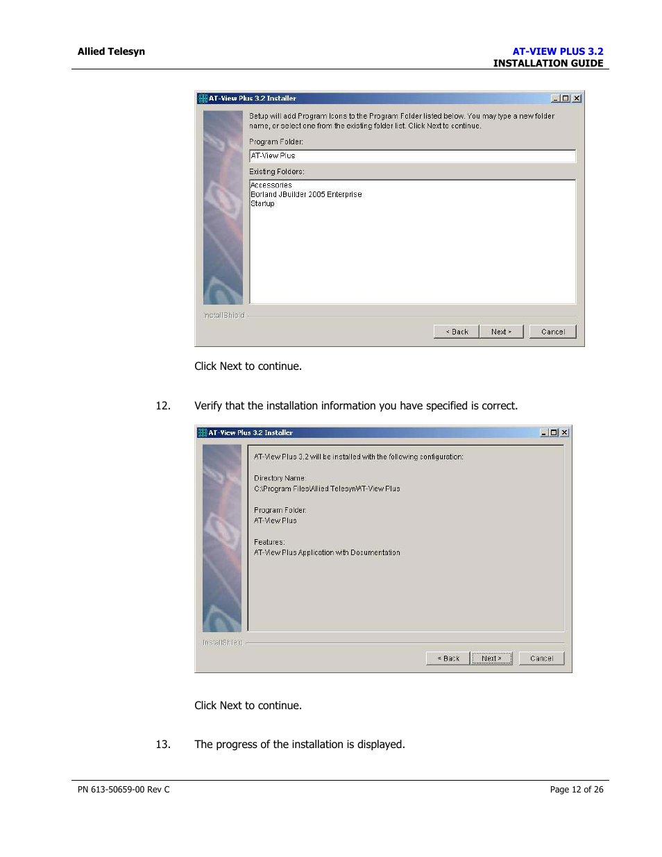 Allied Telesis AT-VIEW PLUS 3.2 install User Manual | Page 12 / 26