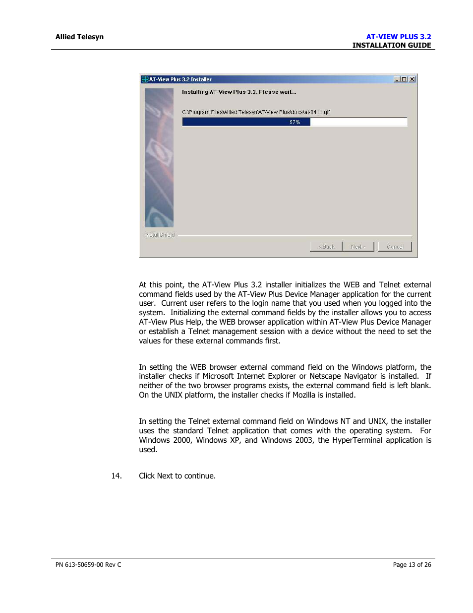 Allied Telesis AT-VIEW PLUS 3.2 install User Manual | Page 13 / 26