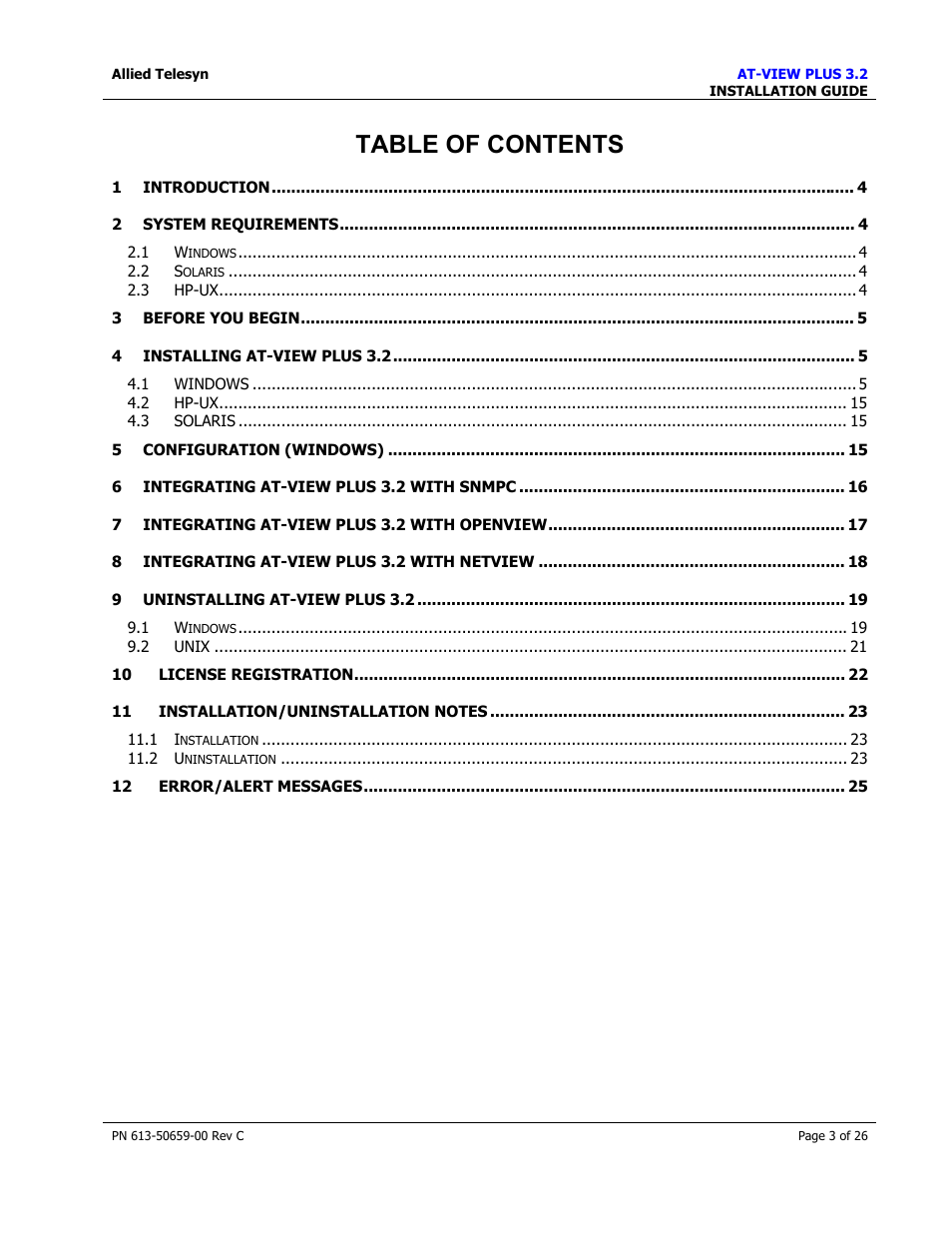 Allied Telesis AT-VIEW PLUS 3.2 install User Manual | Page 3 / 26