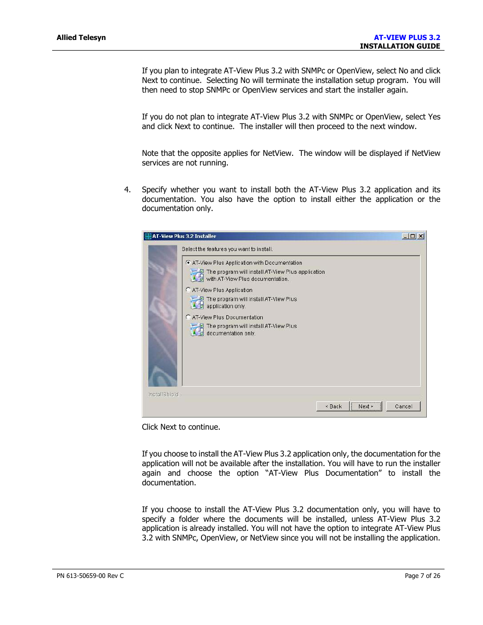 Allied Telesis AT-VIEW PLUS 3.2 install User Manual | Page 7 / 26