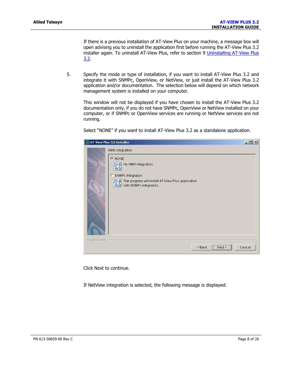 Allied Telesis AT-VIEW PLUS 3.2 install User Manual | Page 8 / 26