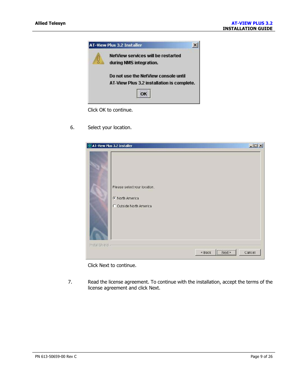 Allied Telesis AT-VIEW PLUS 3.2 install User Manual | Page 9 / 26