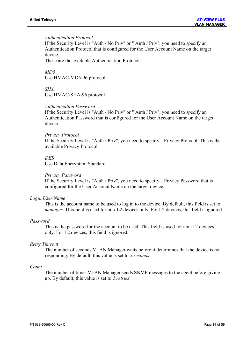 Allied Telesis AT-VIEW PLUS 3.2 VLAN MANAGER User Manual | Page 19 / 59