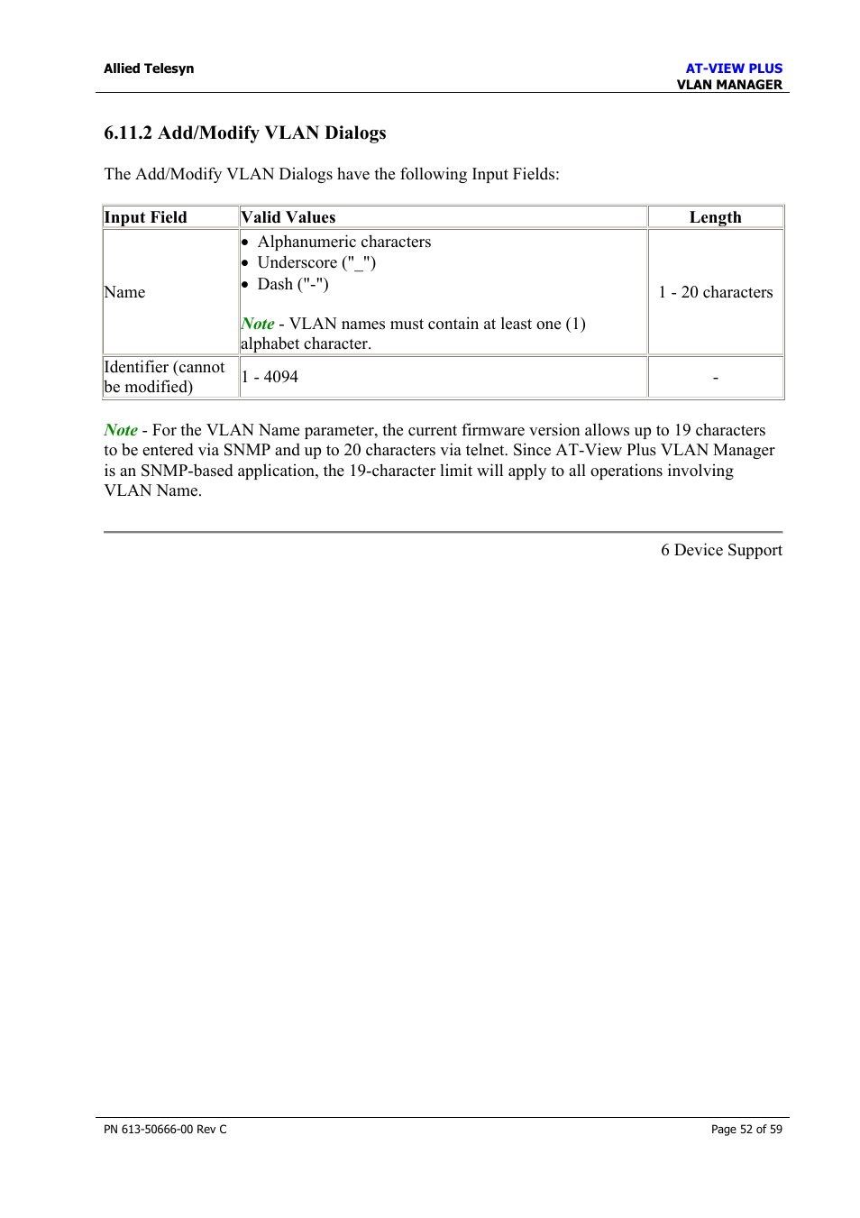 2 add/modify vlan dialogs | Allied Telesis AT-VIEW PLUS 3.2 VLAN MANAGER User Manual | Page 52 / 59