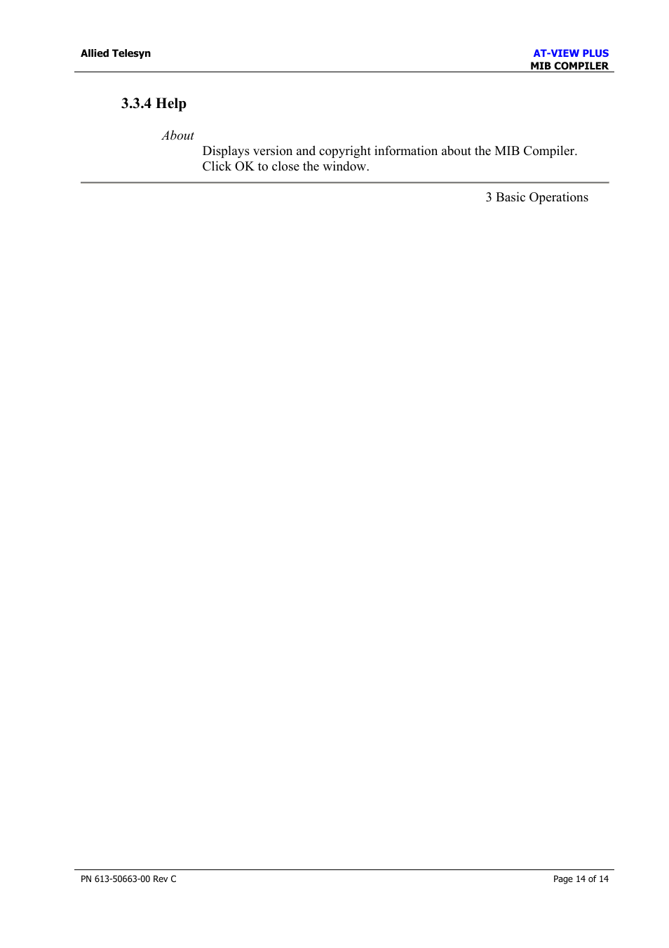 4 help | Allied Telesis AT-VIEW PLUS 3.2 MIB COMPILER User Manual | Page 14 / 14