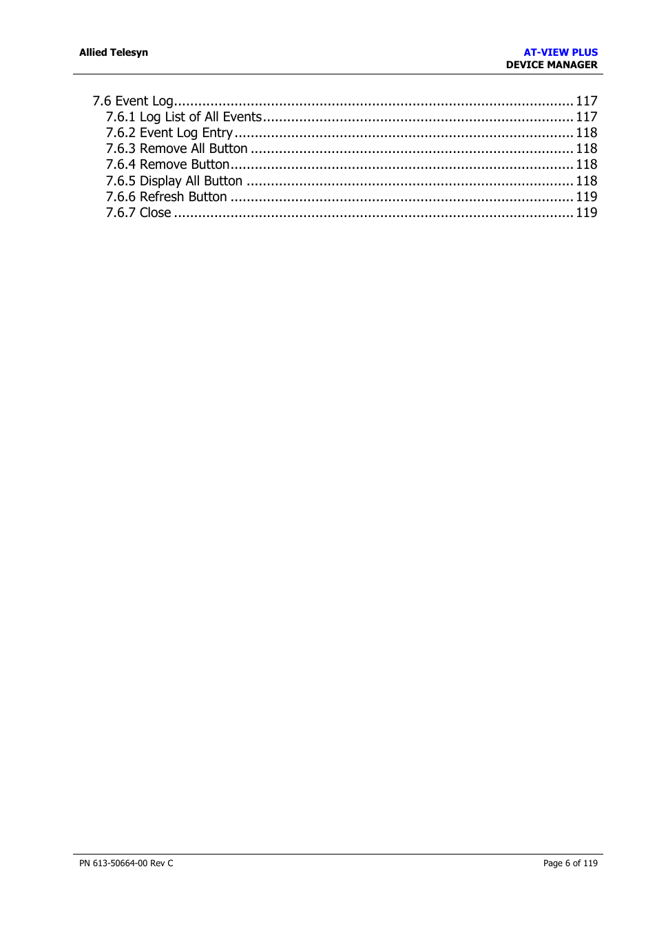 Allied Telesis AT-VIEW PLUS 3.2 DEVICE MANAGER User Manual | Page 6 / 119