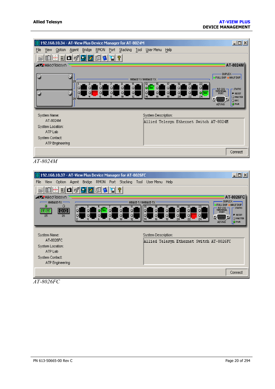 Allied Telesis AT-VIEW PLUS 3.2 DEVICE MANAGEMENT User Manual | Page 20 / 294