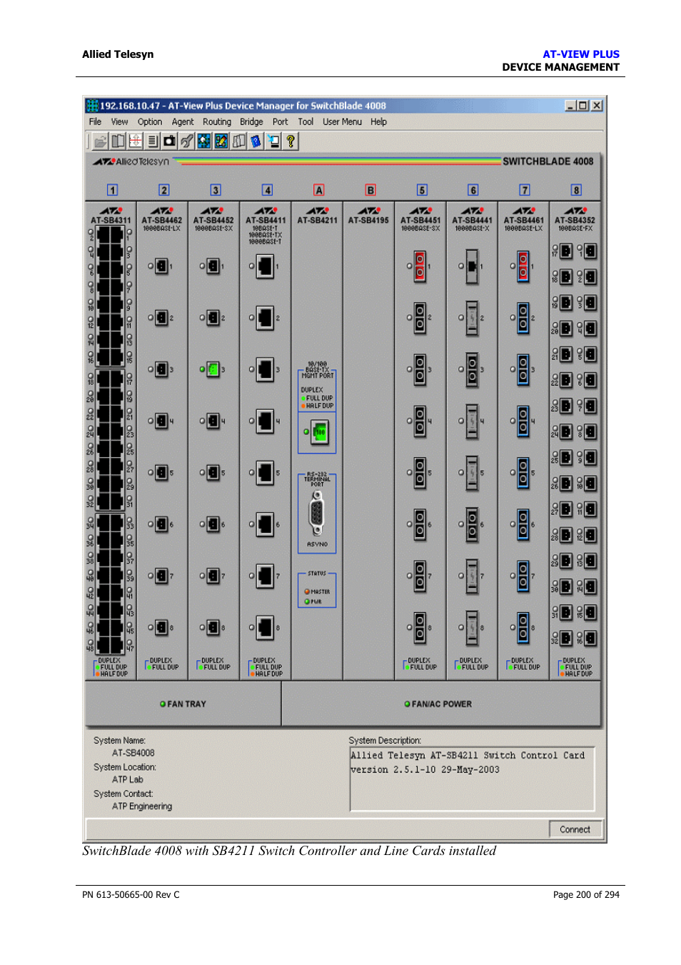Allied Telesis AT-VIEW PLUS 3.2 DEVICE MANAGEMENT User Manual | Page 200 / 294
