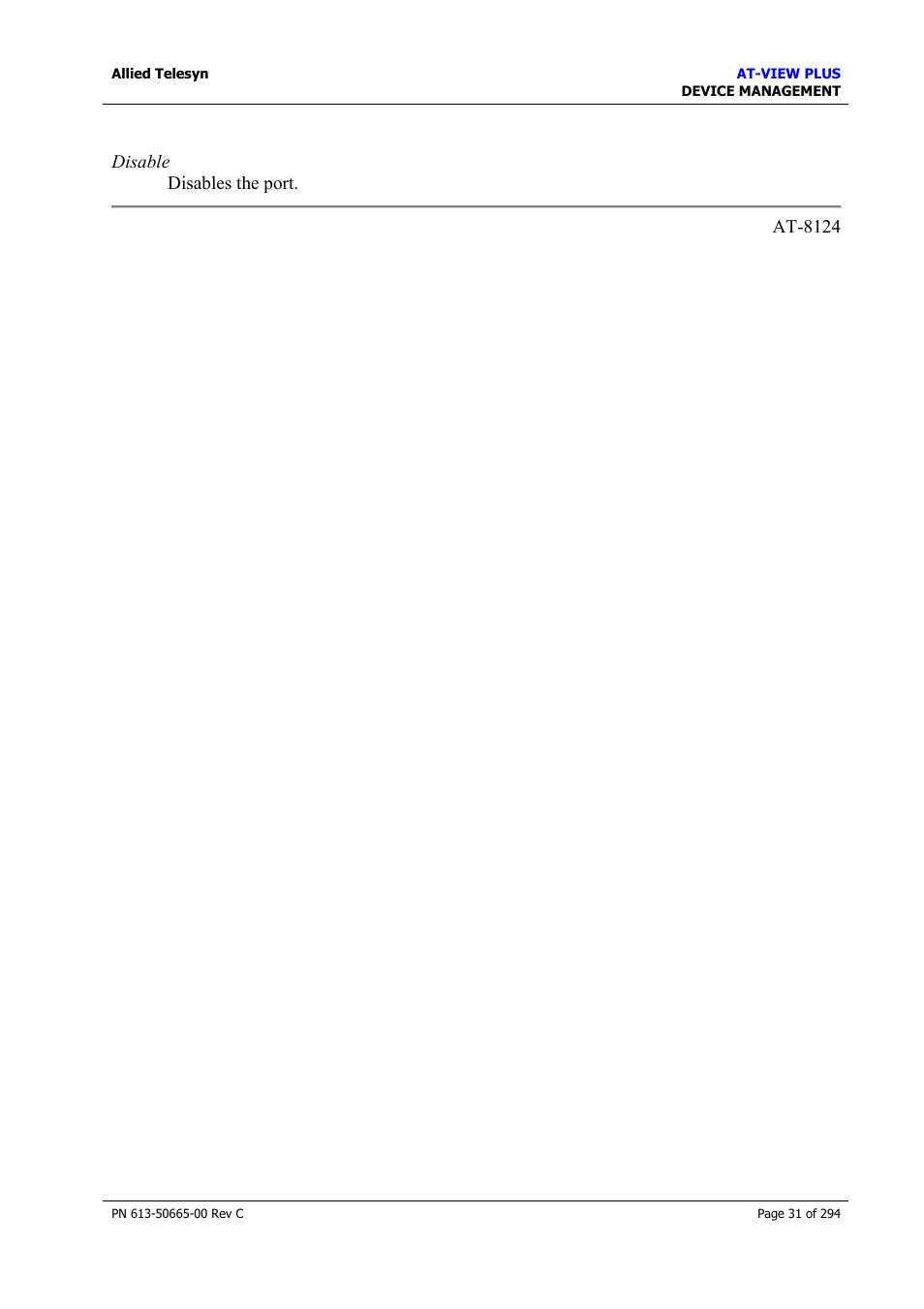Allied Telesis AT-VIEW PLUS 3.2 DEVICE MANAGEMENT User Manual | Page 31 / 294