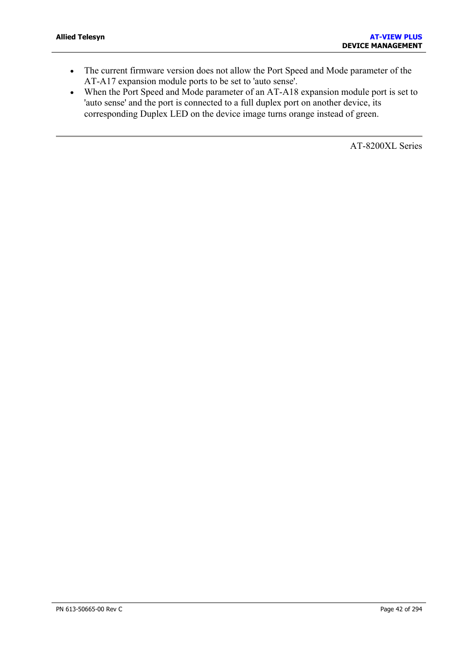 Allied Telesis AT-VIEW PLUS 3.2 DEVICE MANAGEMENT User Manual | Page 42 / 294