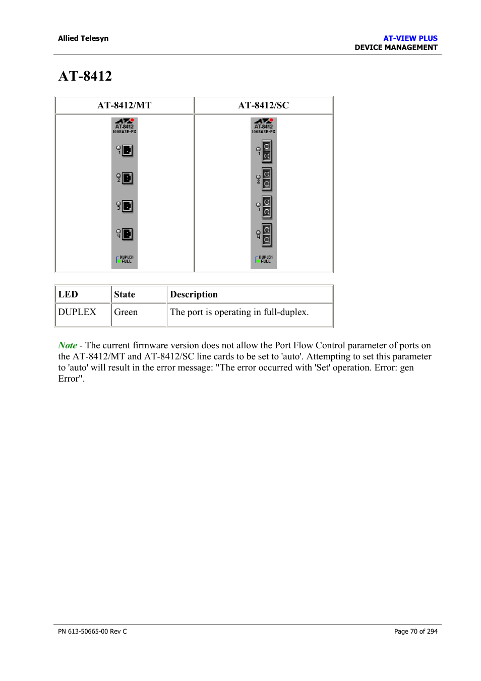 At-8412, At-8413 | Allied Telesis AT-VIEW PLUS 3.2 DEVICE MANAGEMENT User Manual | Page 70 / 294