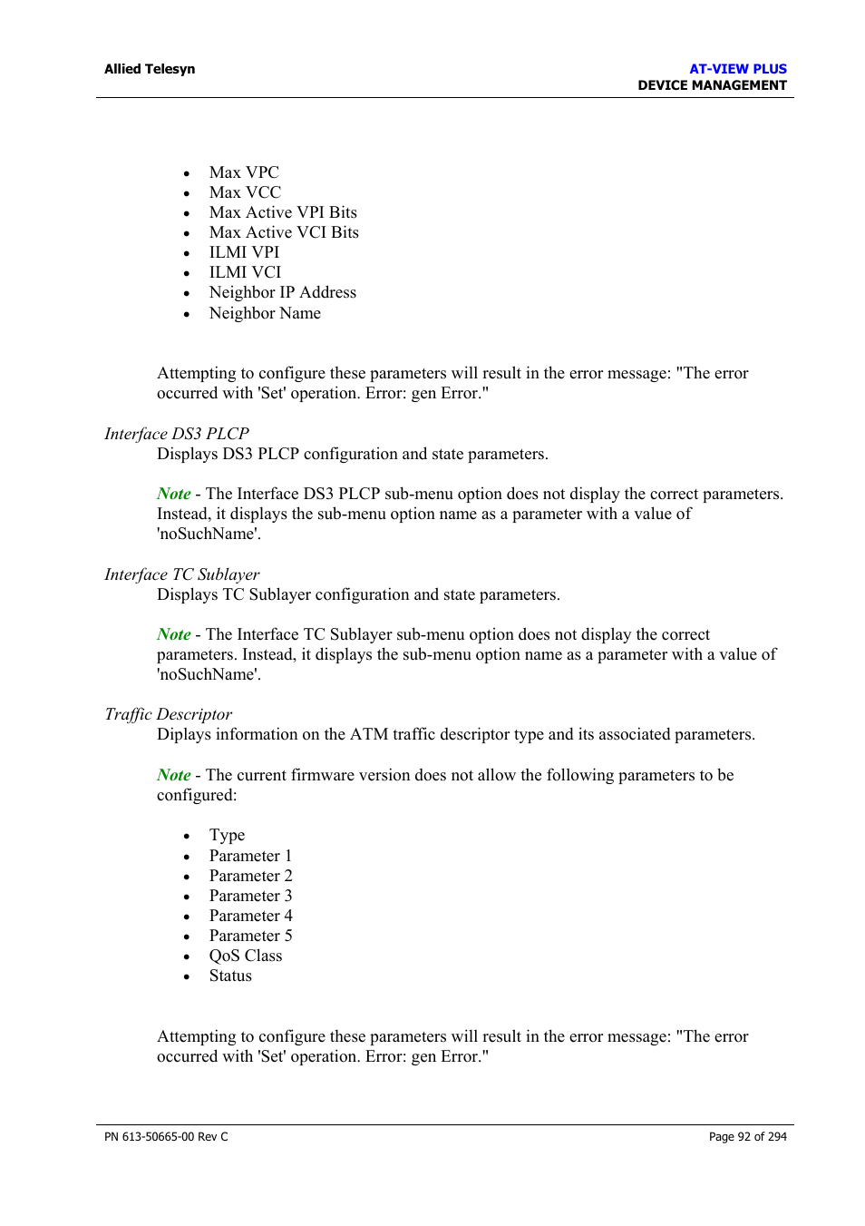 Allied Telesis AT-VIEW PLUS 3.2 DEVICE MANAGEMENT User Manual | Page 92 / 294