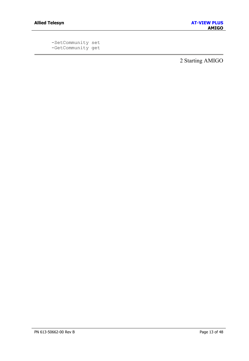 Allied Telesis AT-VIEW PLUS 3.2 AMIGO User Manual | Page 13 / 48