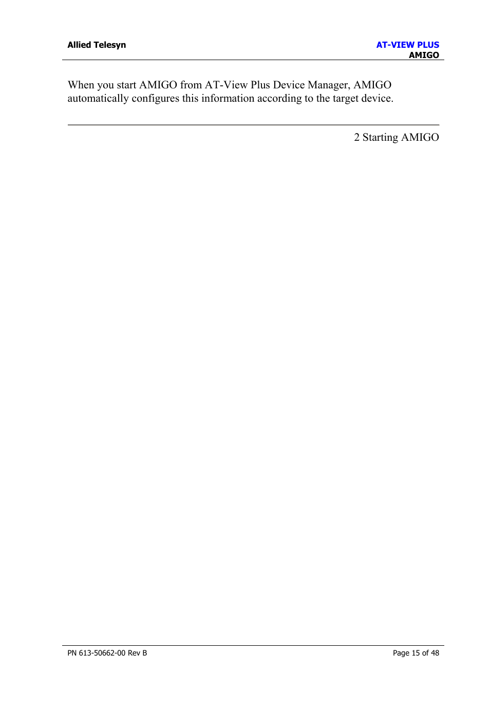 Allied Telesis AT-VIEW PLUS 3.2 AMIGO User Manual | Page 15 / 48