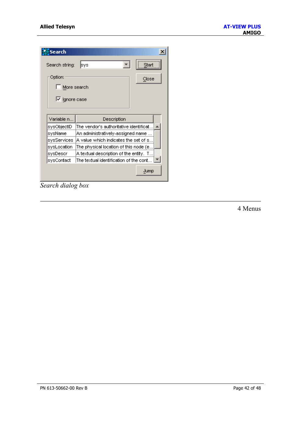 Allied Telesis AT-VIEW PLUS 3.2 AMIGO User Manual | Page 42 / 48