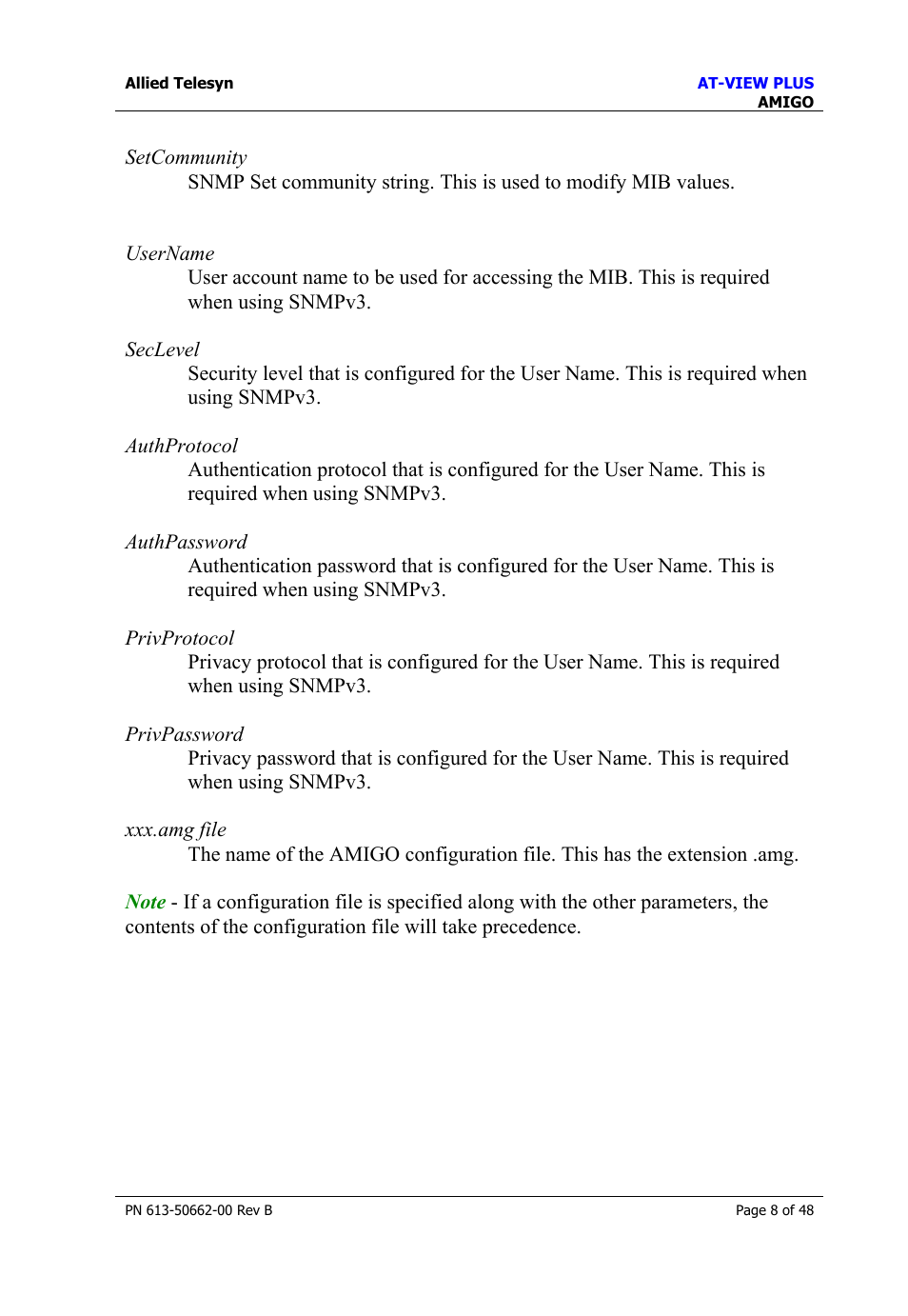 Allied Telesis AT-VIEW PLUS 3.2 AMIGO User Manual | Page 8 / 48