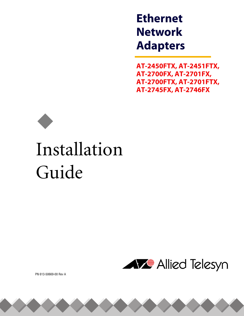 Allied Telesis AT-2746FX User Manual | 238 pages