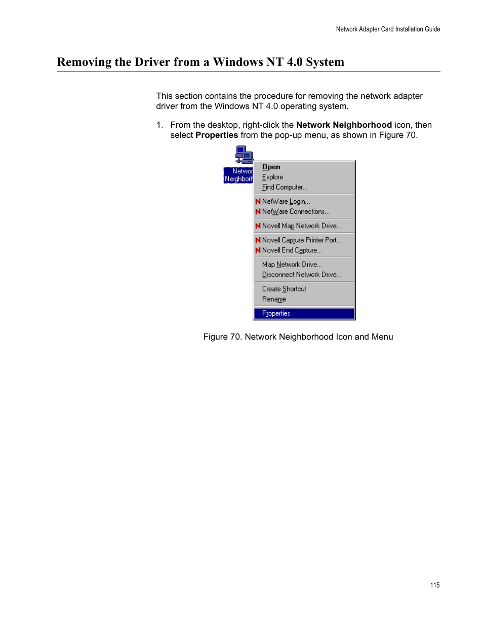 Removing the driver from a windows nt 4.0 system | Allied Telesis AT-2746FX User Manual | Page 115 / 238