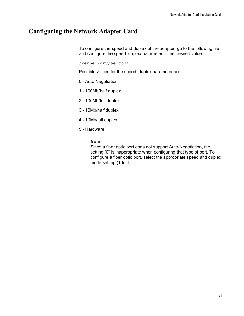 Configuring the network adapter card | Allied Telesis AT-2746FX User Manual | Page 131 / 238