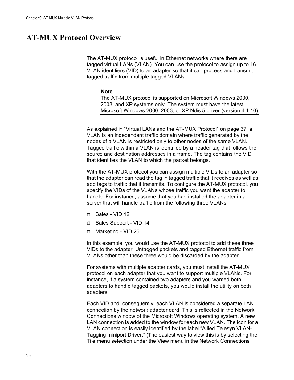 At-mux protocol overview | Allied Telesis AT-2746FX User Manual | Page 158 / 238