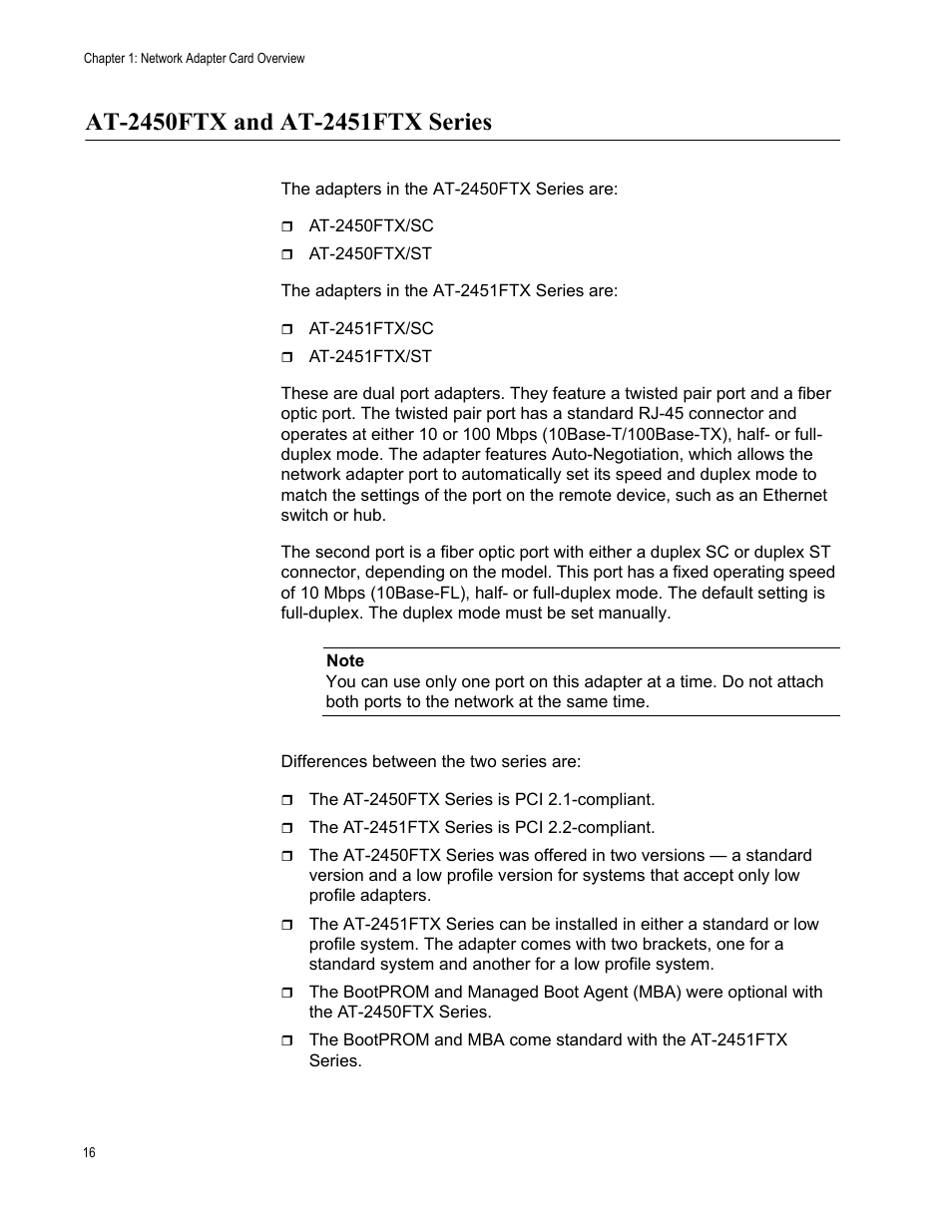 At-2450ftx and at-2451ftx series | Allied Telesis AT-2746FX User Manual | Page 16 / 238